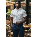Vintage Floral Damask Polo XL