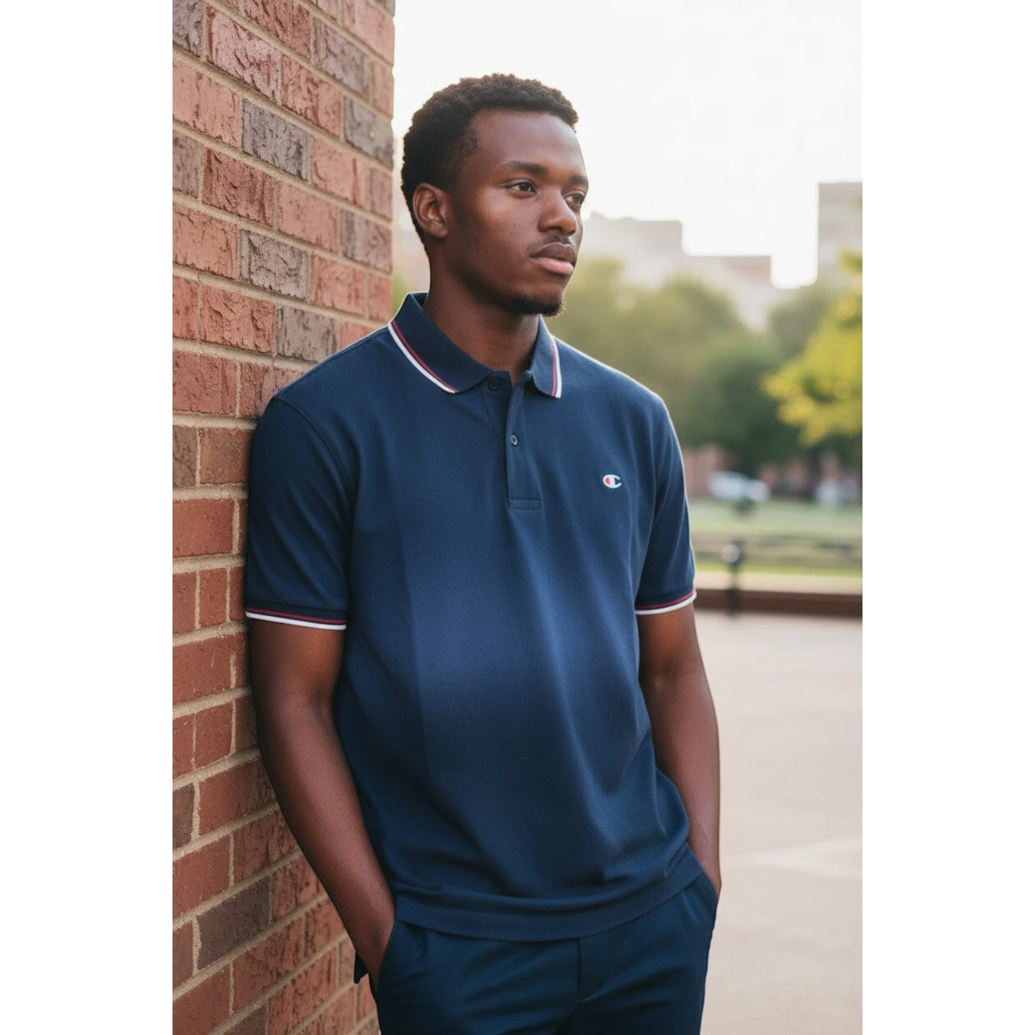 Admiral Navy Tipped Polo XL
