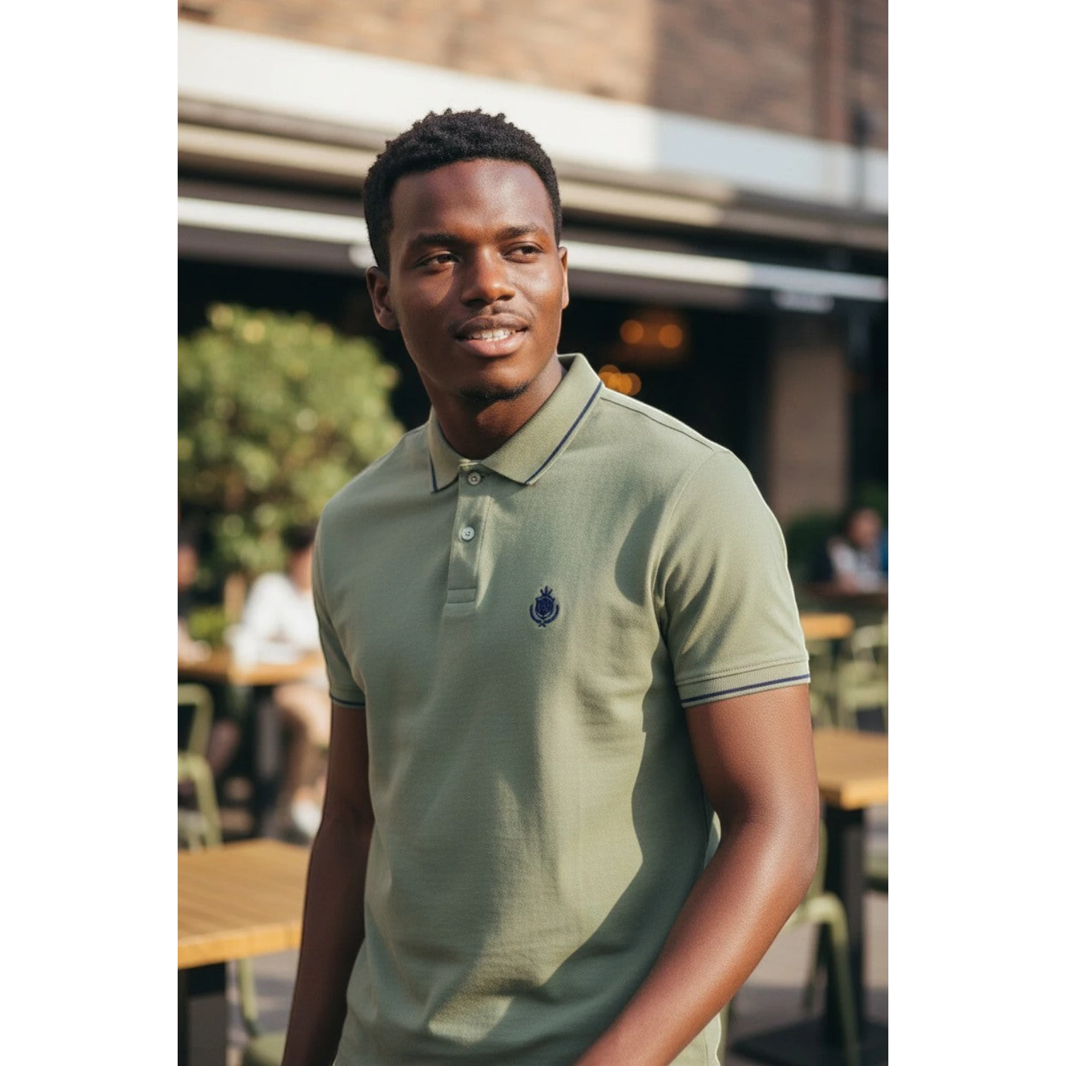 Sage Heritage Tipped Polo L