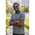 Indigo Harvest Leaf Polo XL