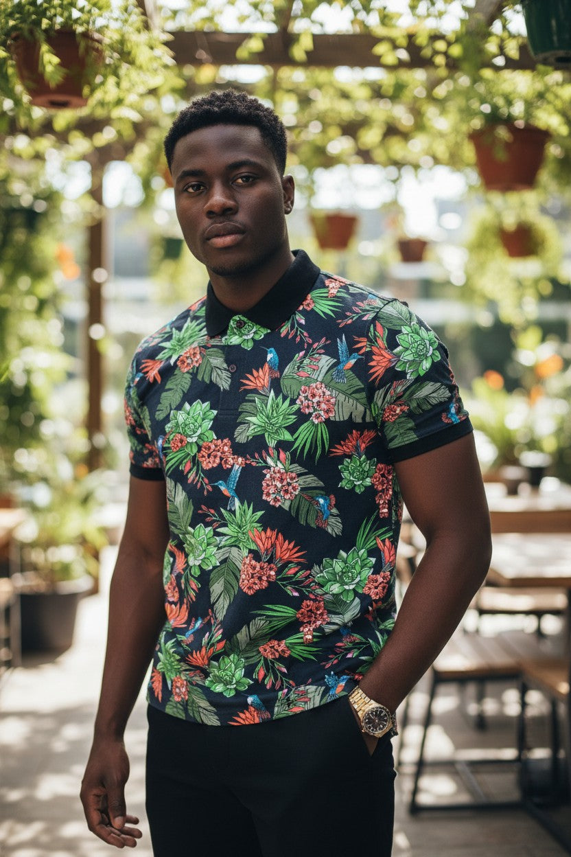 Tropical Paradise Polo XL Size