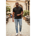 The Onyx Micro-Textured Essential Tee (M)