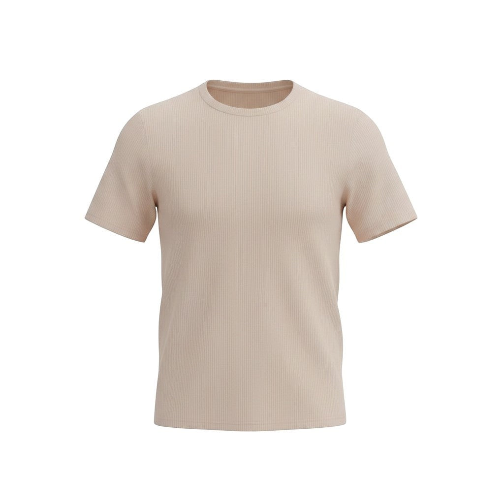 The Sandstone Vertical-Rib Textured Tee (M)