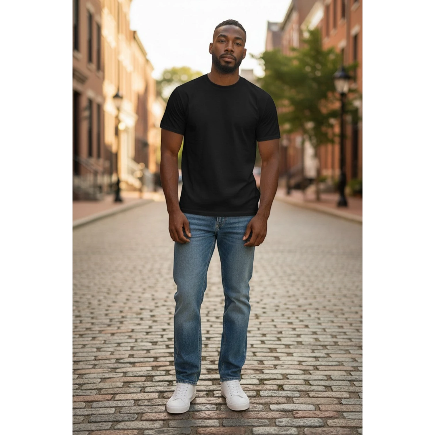 The Onyx Black Premium Blank Essential Tee (M)