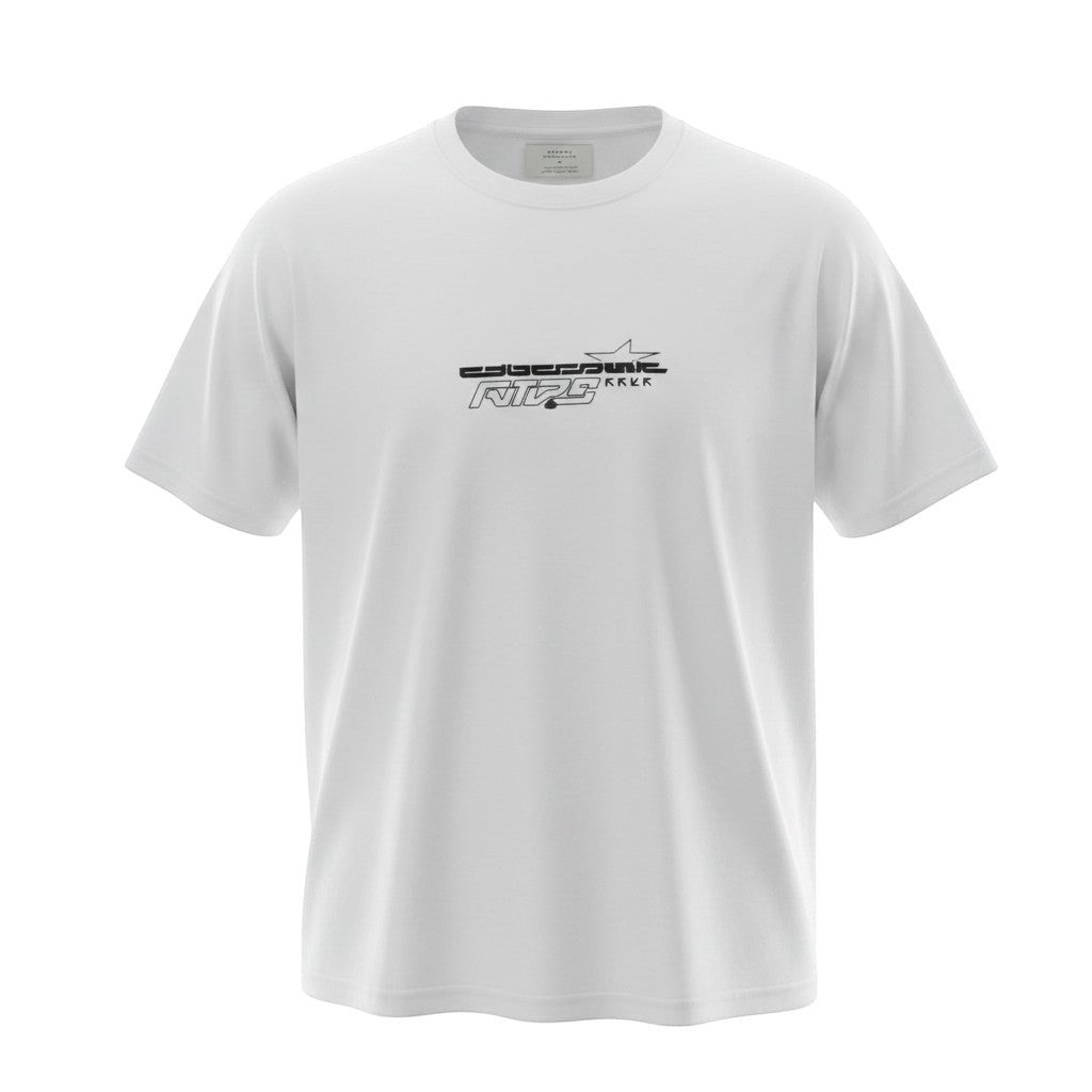 The Optic White "Cyberpunk" Tech-Graphic Tee (M)