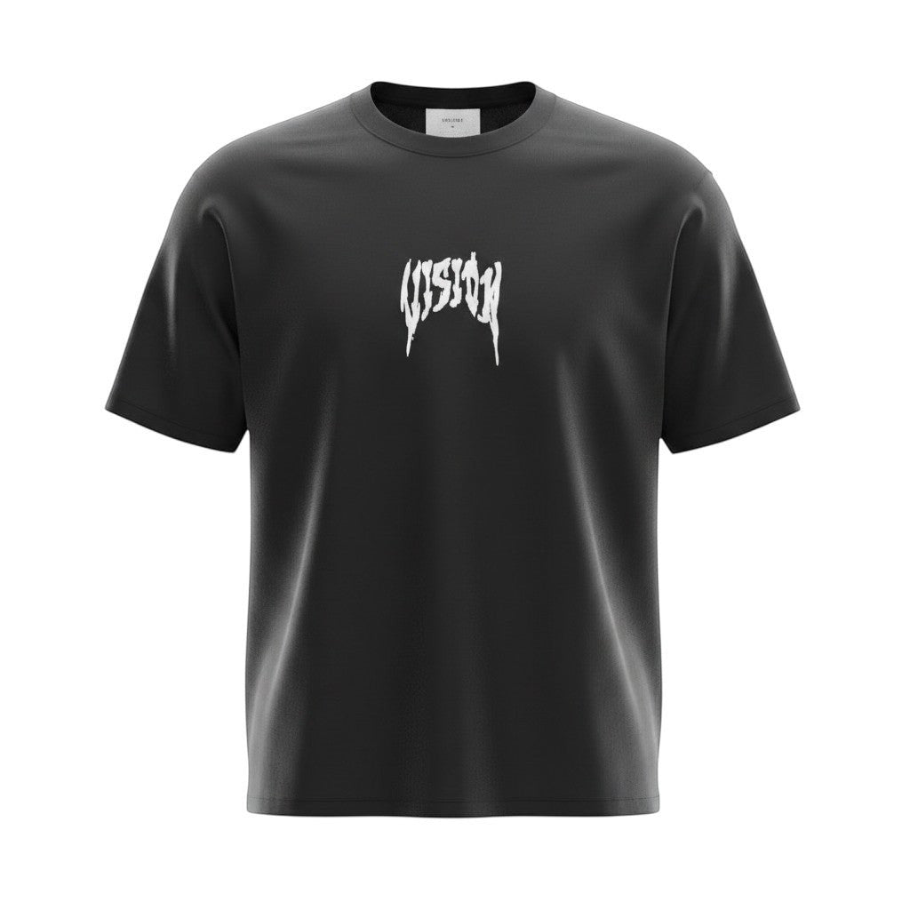 The Jet Black "Vision" Distorted Graphic Tee (M)