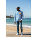 The Royal Blue "Varsity Wing" Striped Long-Sleeve (M)