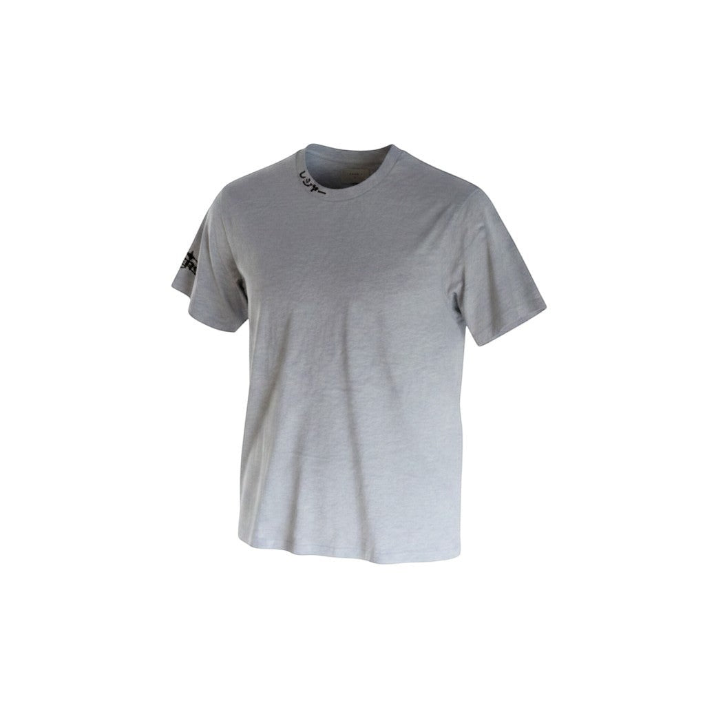 The Heather Grey "Leisure" Japanese-Graphic Tee (L)