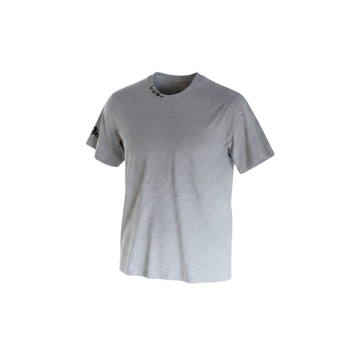 The Heather Grey "Leisure" Japanese-Graphic Tee (L)