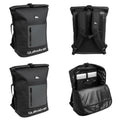Black Waterproof Roll-Top Backpack