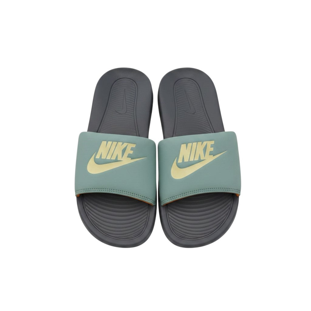 Men's Teal & Gold Logo Slides