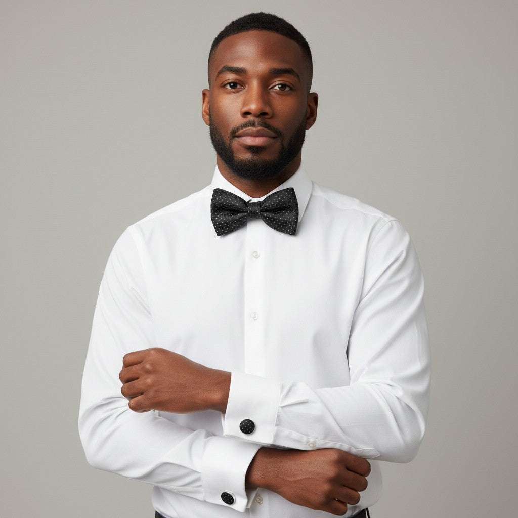 Polka-Dot Bow Tie & Cufflinks Gift Set