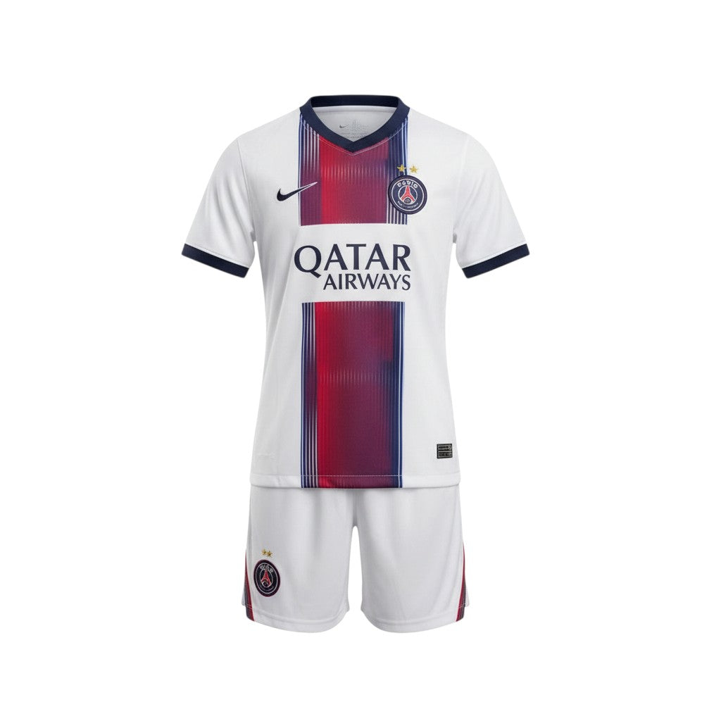 Kids' White & Navy Pinstripe Football Jersey Set