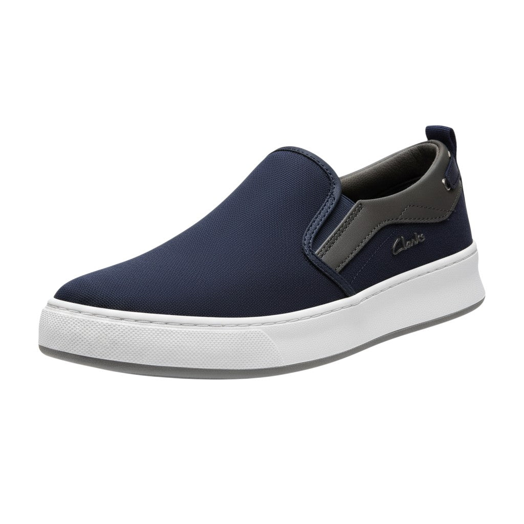Navy Sculpted-Sole Slip-On Sneakers