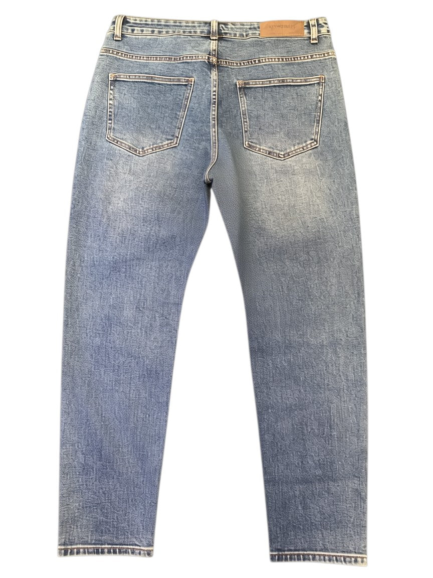 Medium Blue Straight Leg Jeans