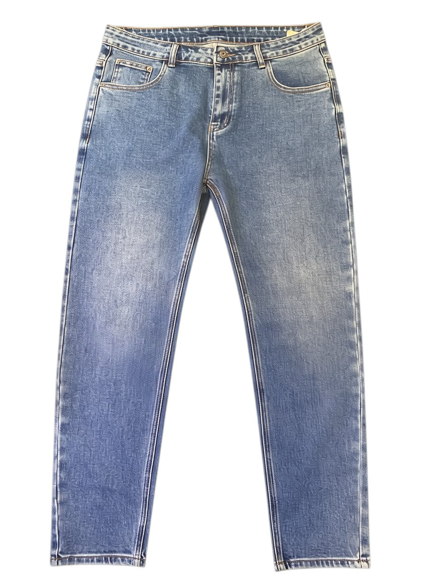 Medium Blue Straight Leg Jeans