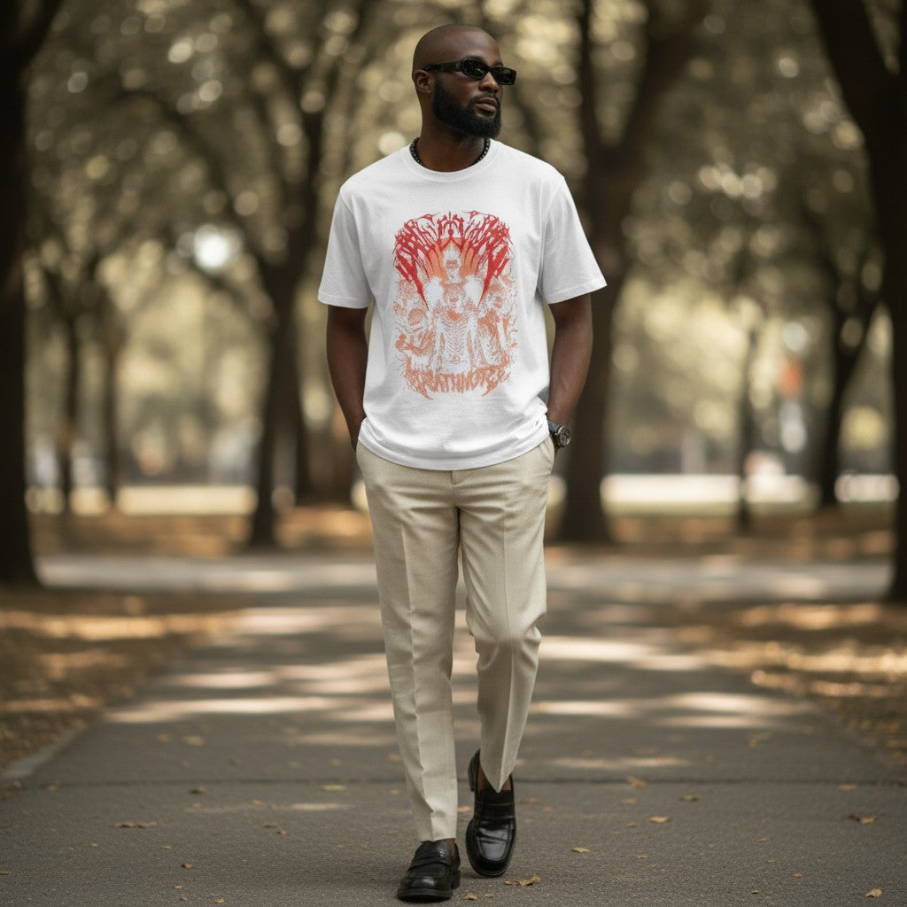 The Optic White Death Note "Metal Logo" Graphic Tee (XL)