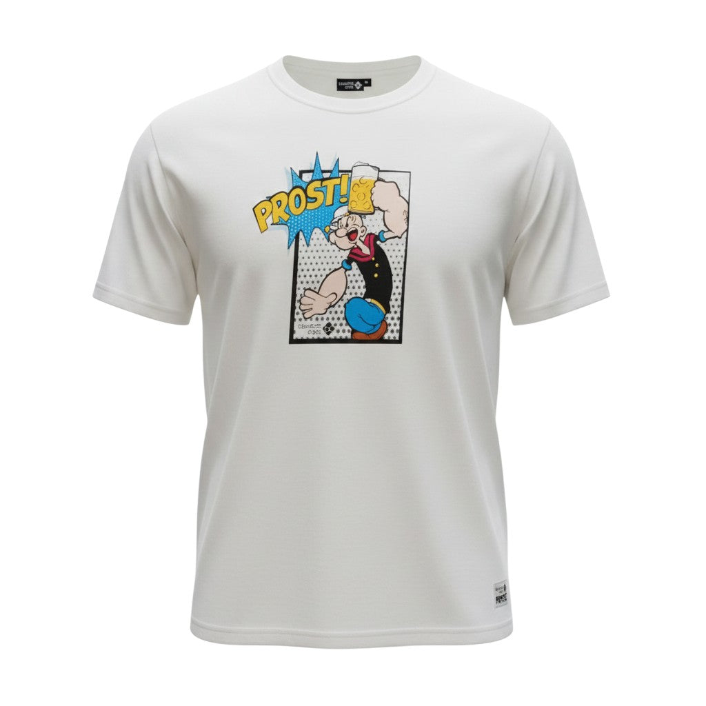 Prost! Popeye Comic Graphic Tee - White