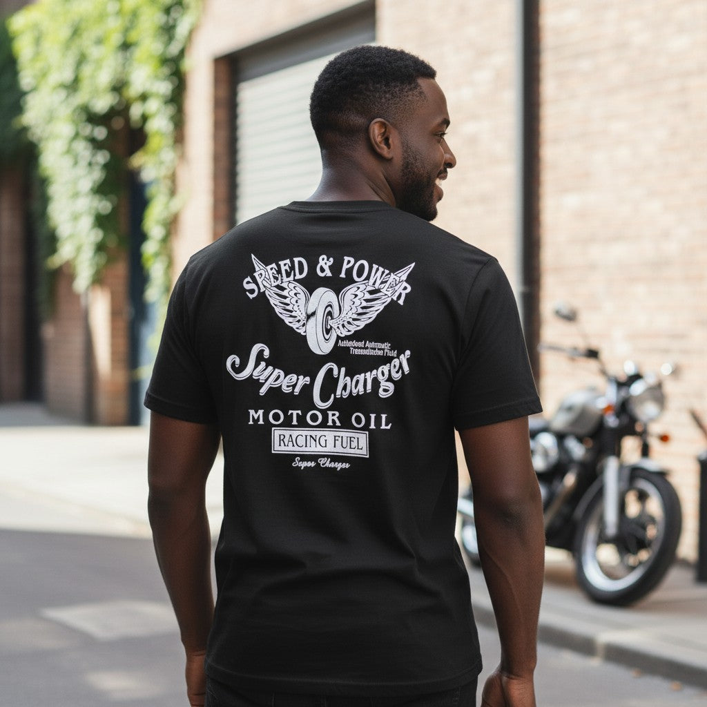 Union x Super Charger Speed & Power Graphic Tee - Black