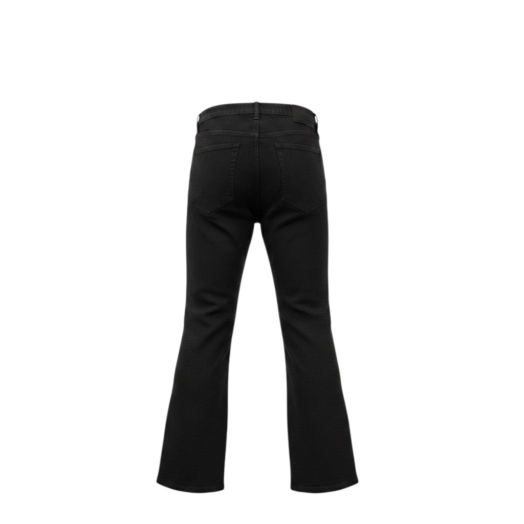 Jet Black Clean Minimal Bootcut Flare Full-Length Jeans