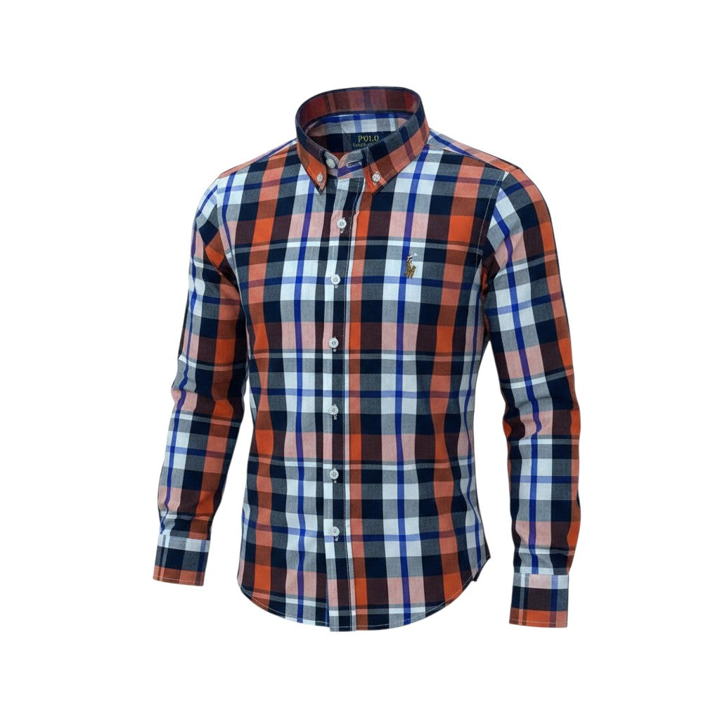 Ralph Polo Long Sleeve Shirt - Multicolour Plaid Check