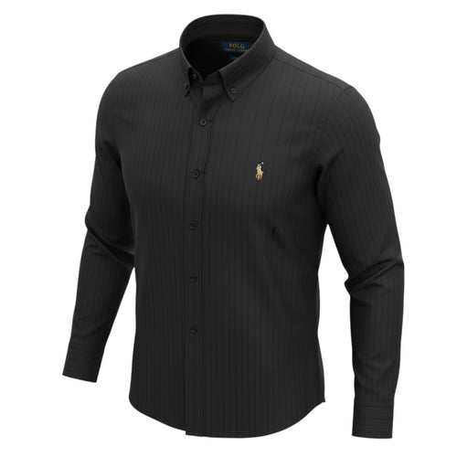 Ralph Polo Long Sleeve Shirt - Solid Black