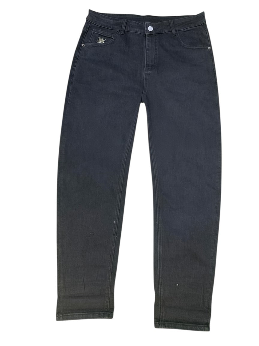 Charcoal Black Slim Straight Jeans