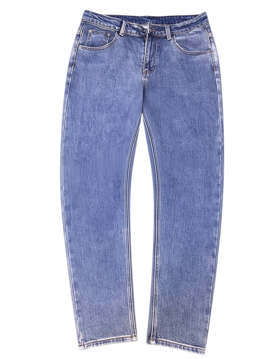 Medium Blue Straight Jeans