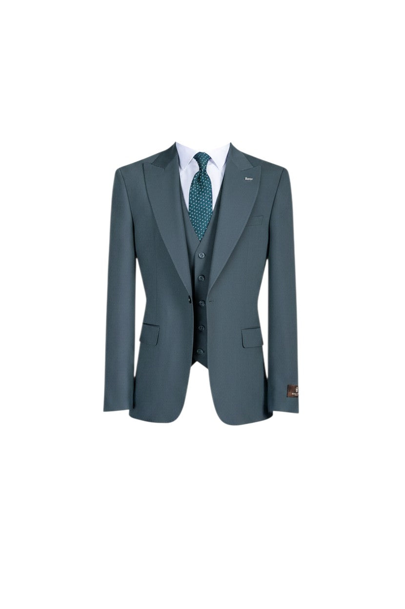 Slate Teal Three-Piece Suit
