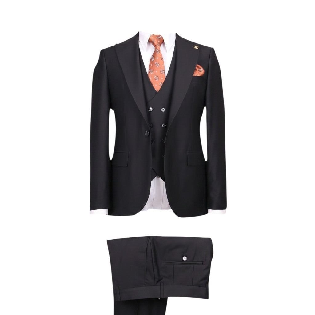 Premium Black 3-Piece Suit Set