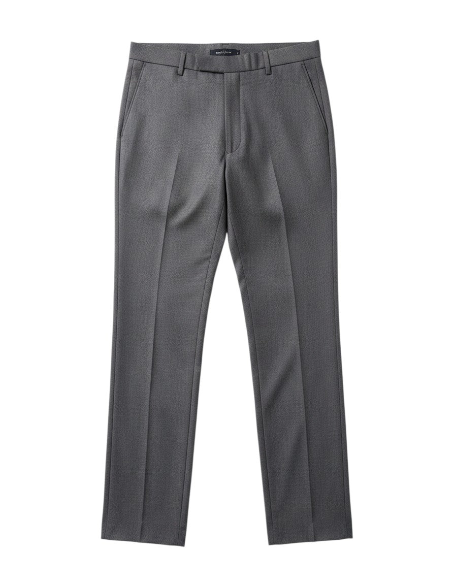 Charcoal Grey 3-Piece Suit with Teal Tie & Pocket Square