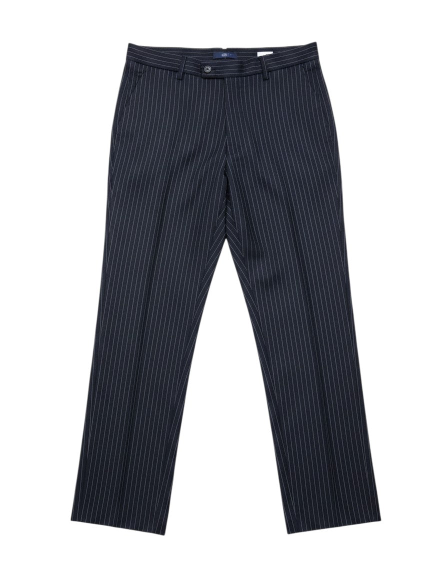 Navy Blue Pinstripe Double-Breasted Suit