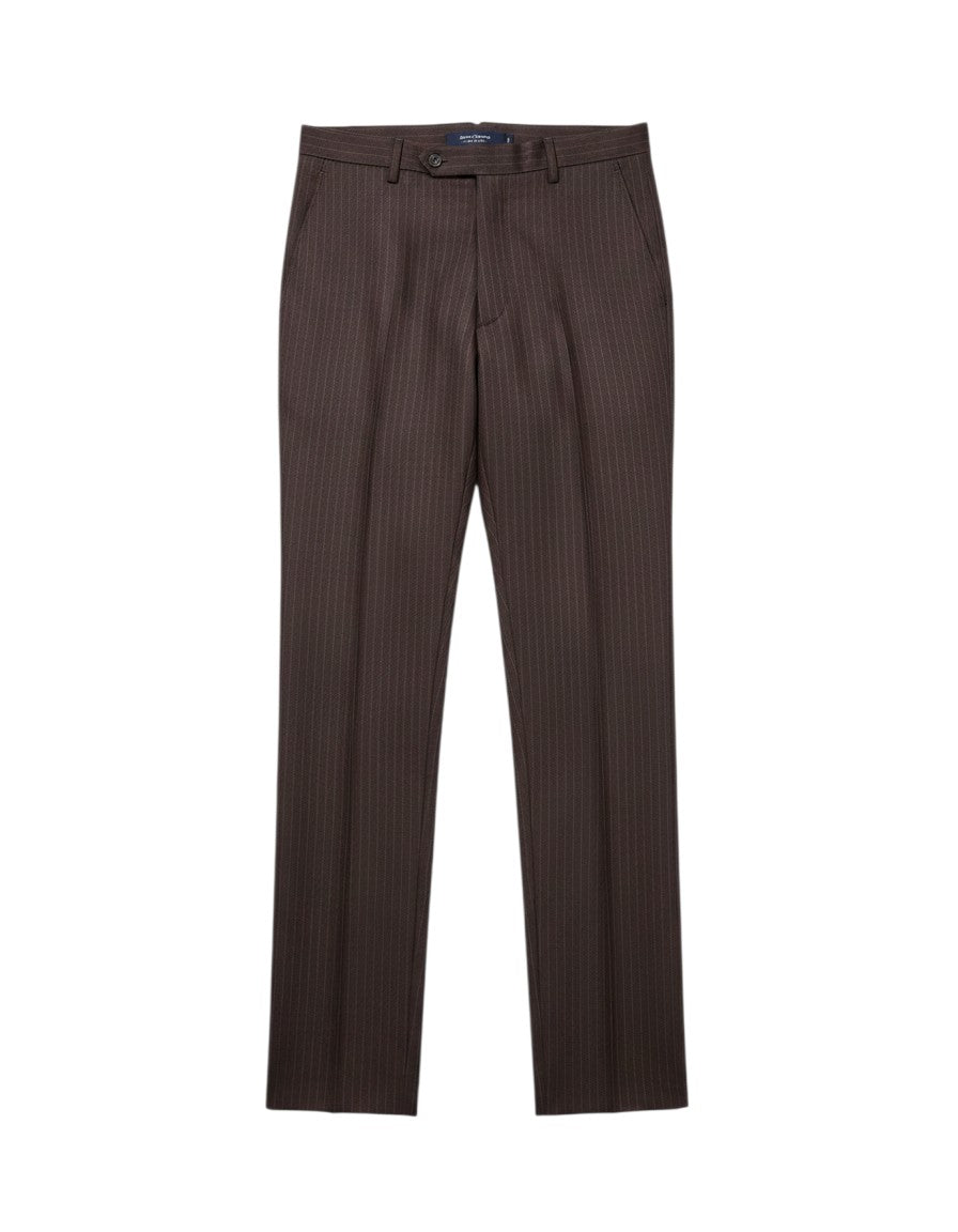 Chocolate Brown Pinstripe Double-Breasted Suit