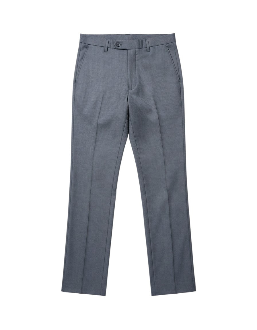 Steel Blue Double-Breasted Suit Set