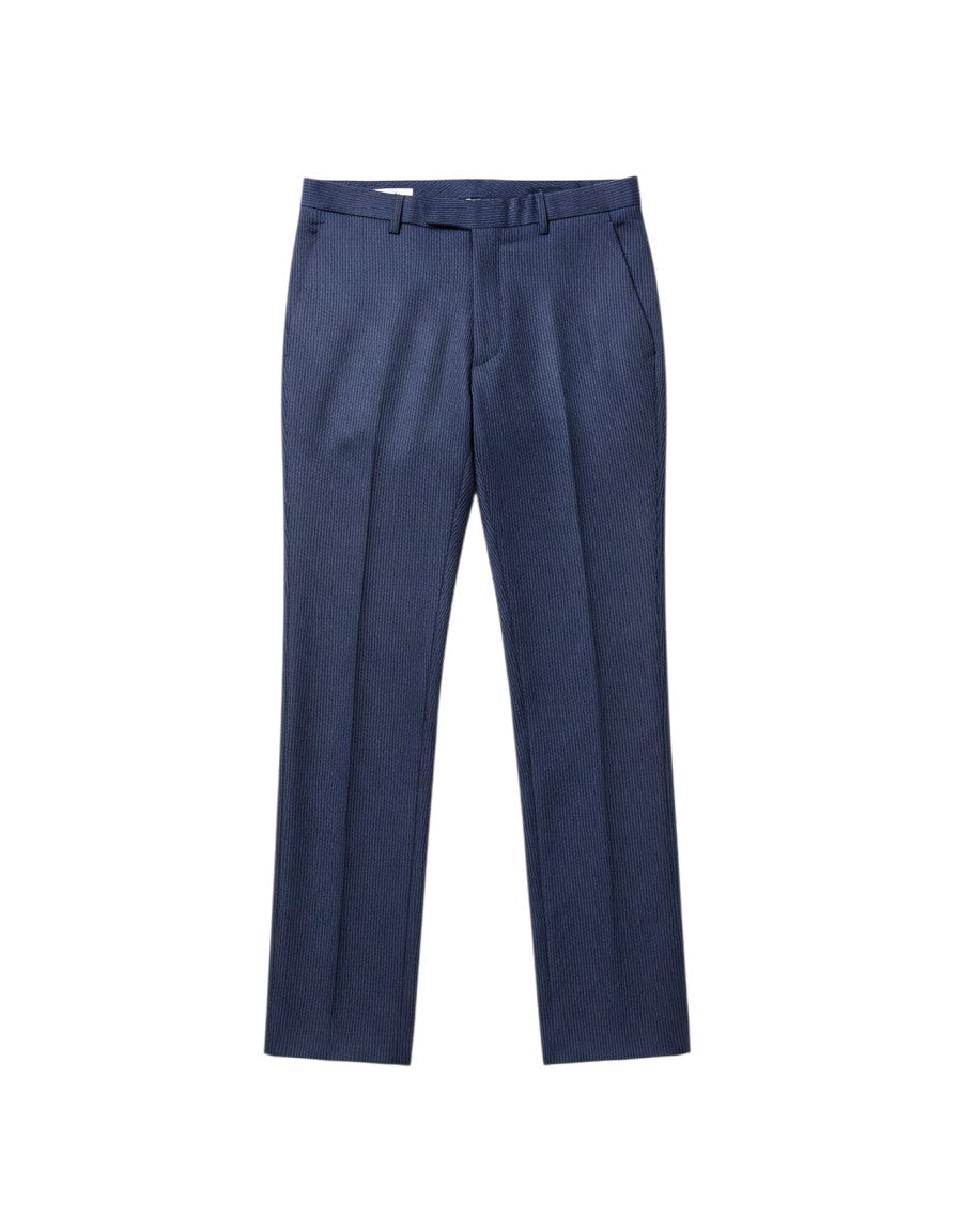 Navy Blue Pinstripe Double-Breasted Suit Set