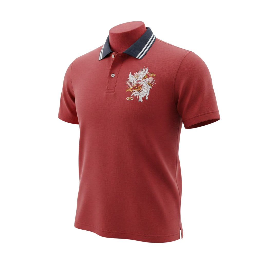 Red Prosperity Phoenix Polo Shirt