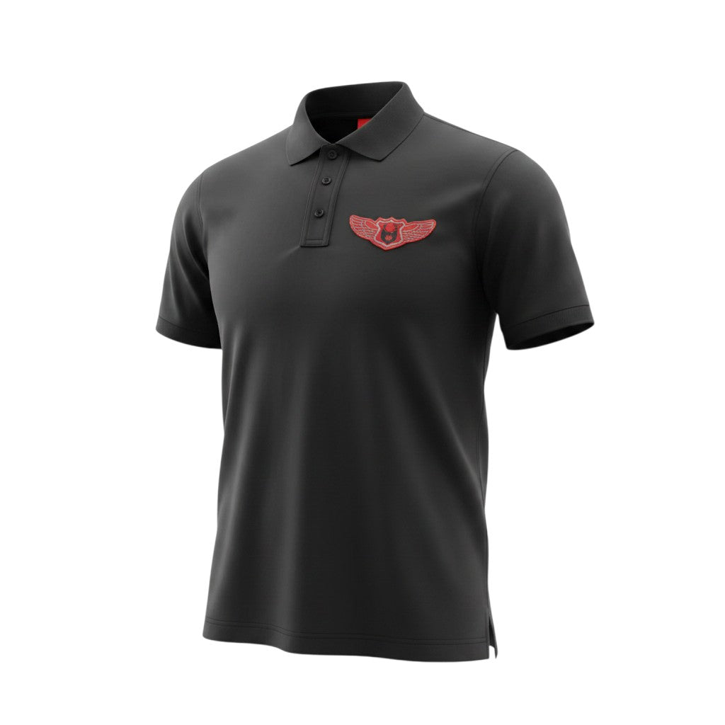 Black Winged Crest Polo Shirt