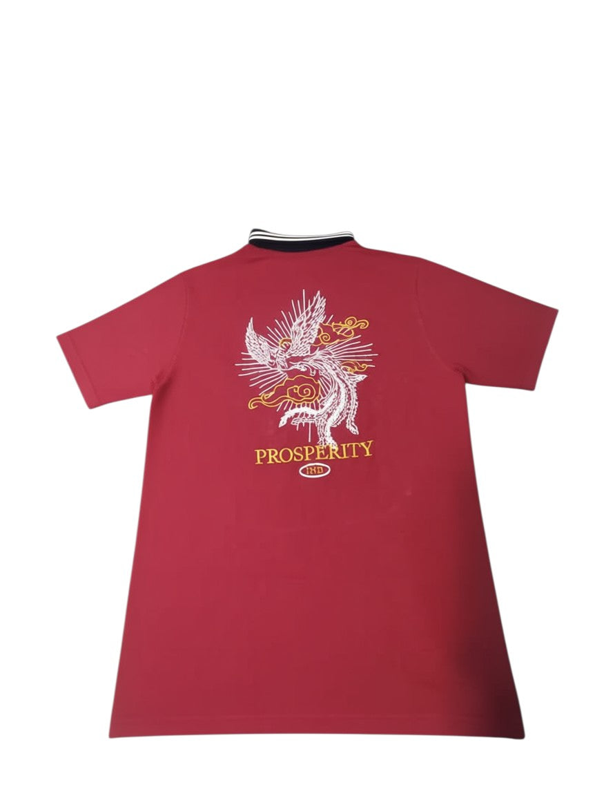 Red Prosperity Phoenix Polo Shirt