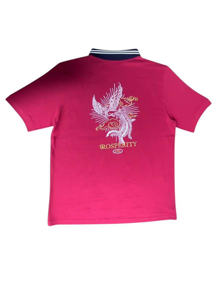 Red Phoenix Embroidered Polo Shirt