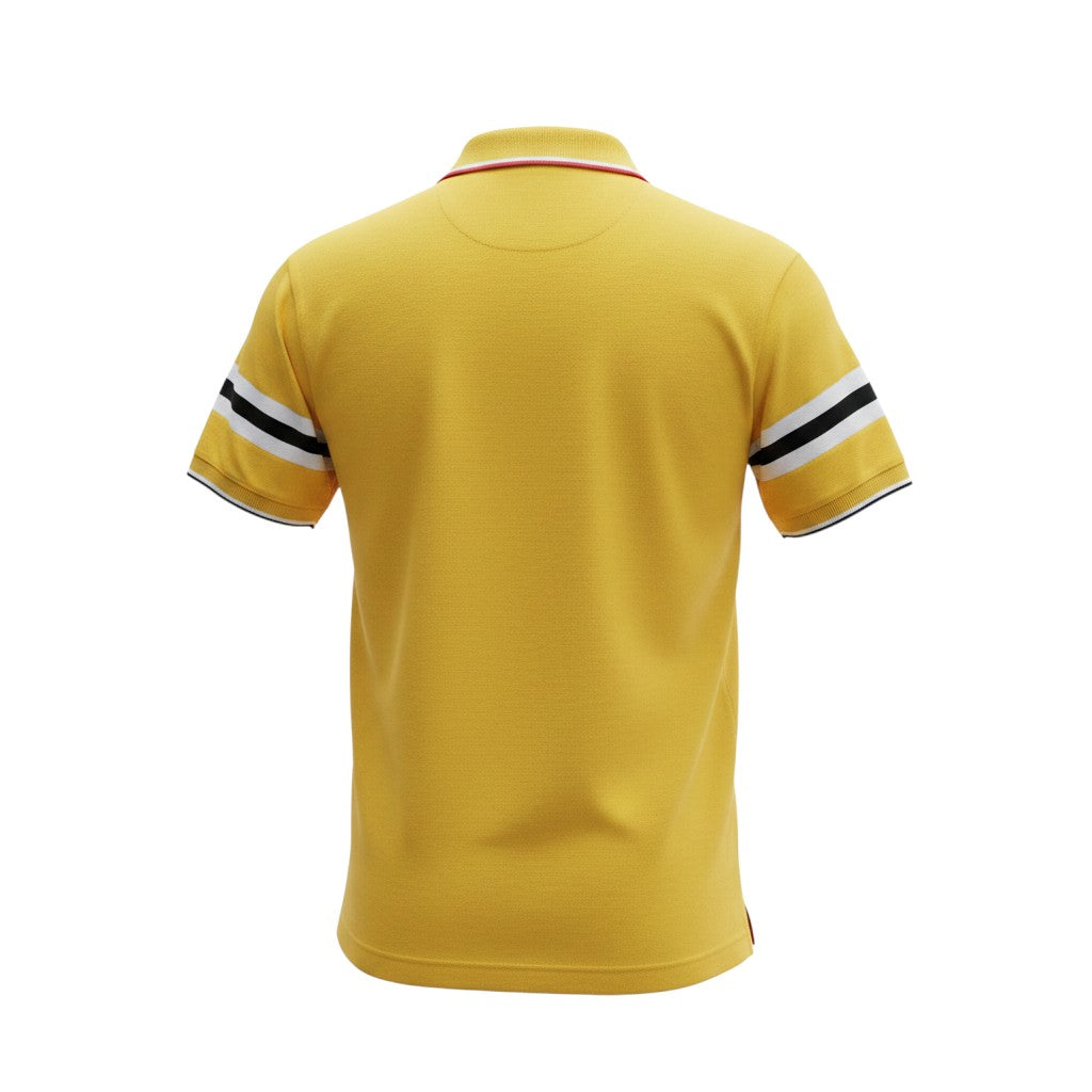 Mustard Stripe Sleeve Polo Shirt