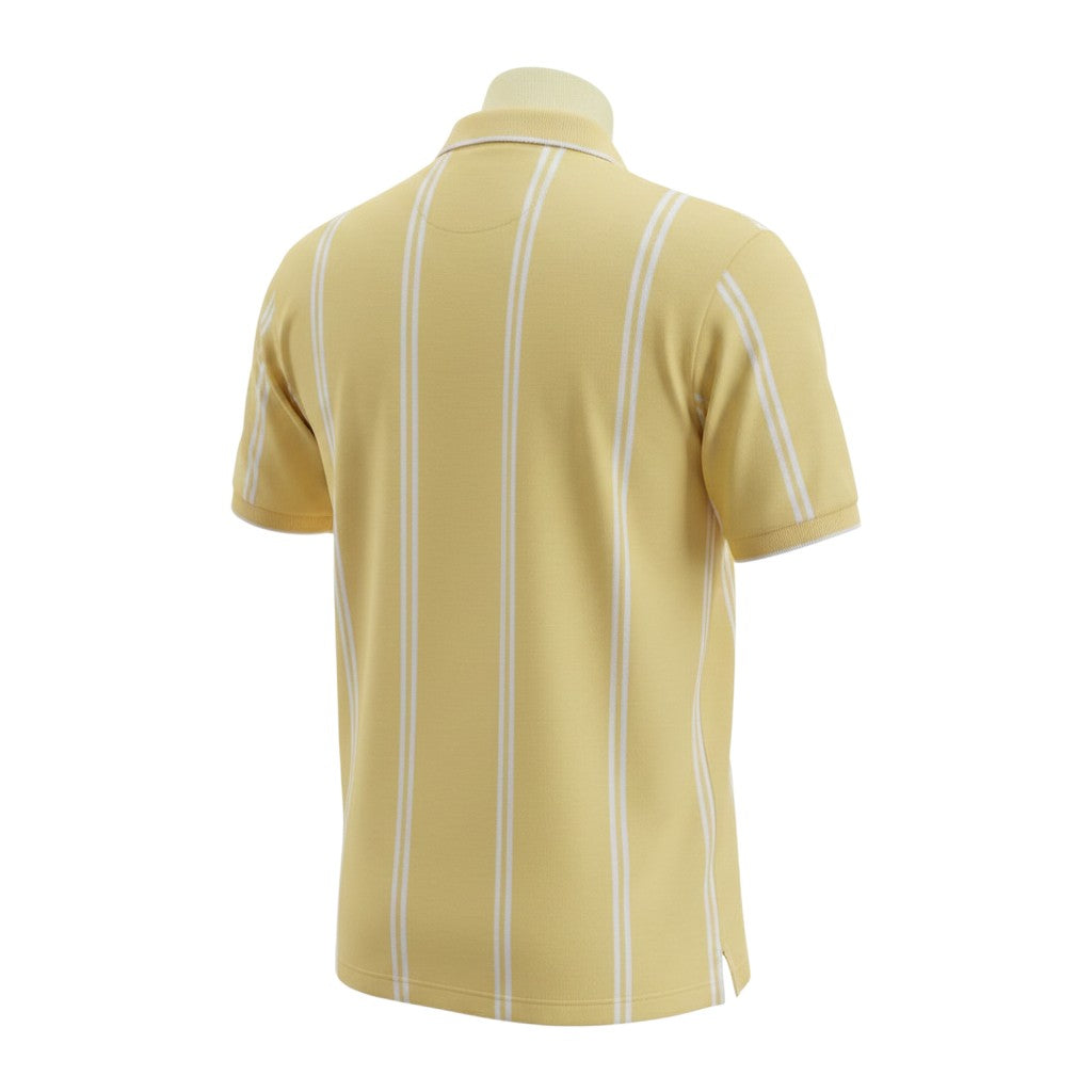 Yellow Vertical Stripe Polo Shirt