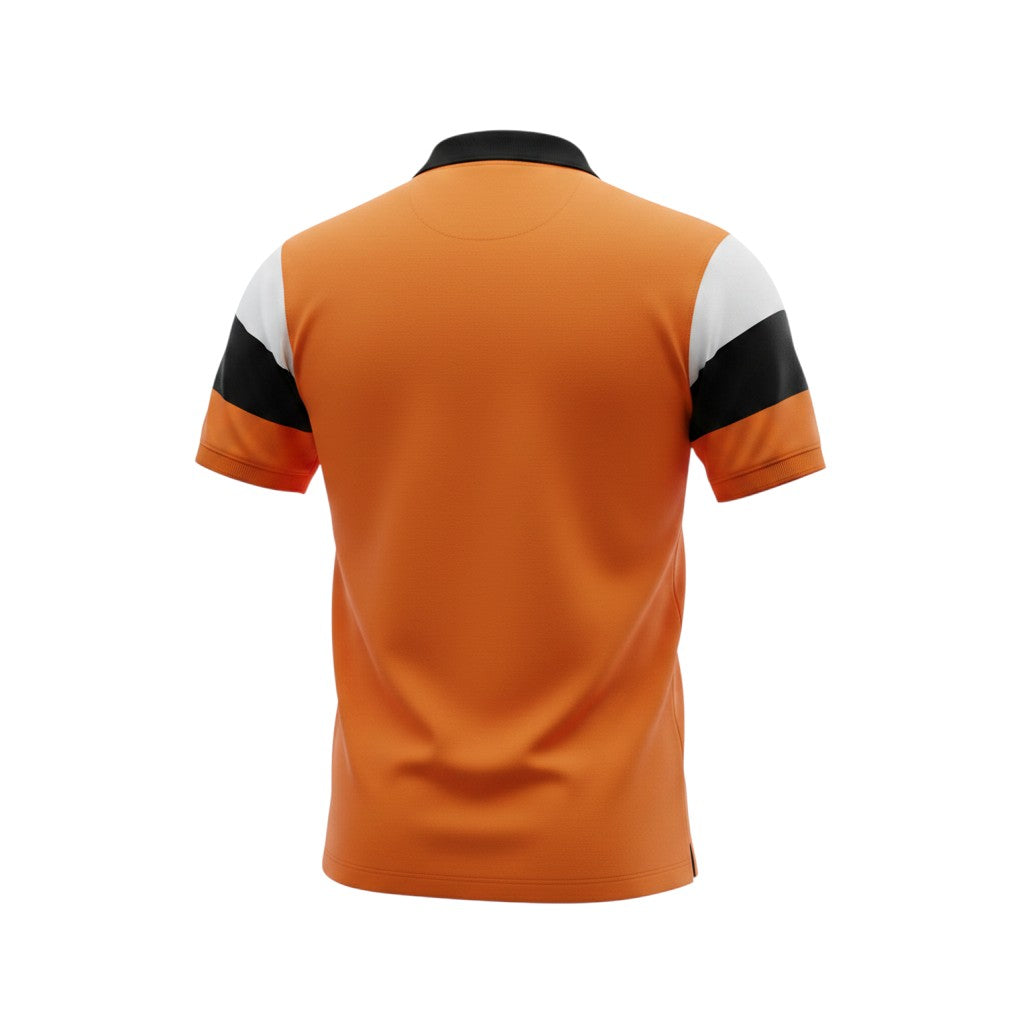 Orange Colourblock Polo Shirt