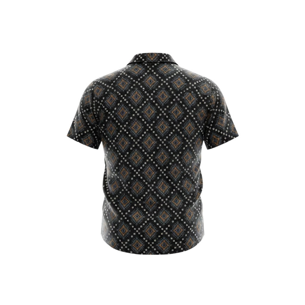 Boys' Black Print Short-Sleeve Shirt