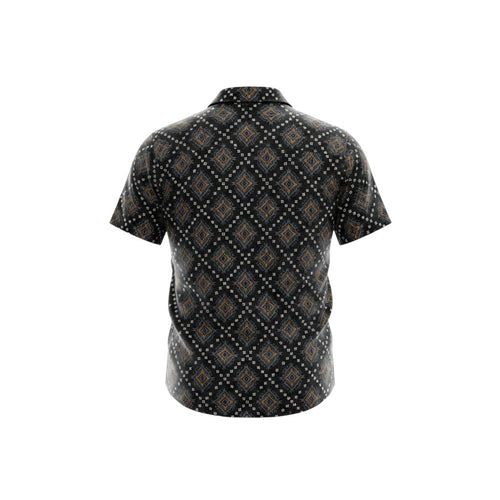 Boys' Black Print Short-Sleeve Shirt