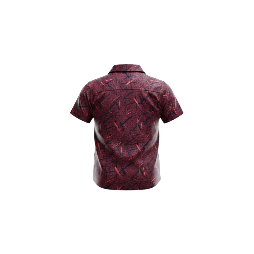 Boys' Burgundy Short-Sleeve Shirt