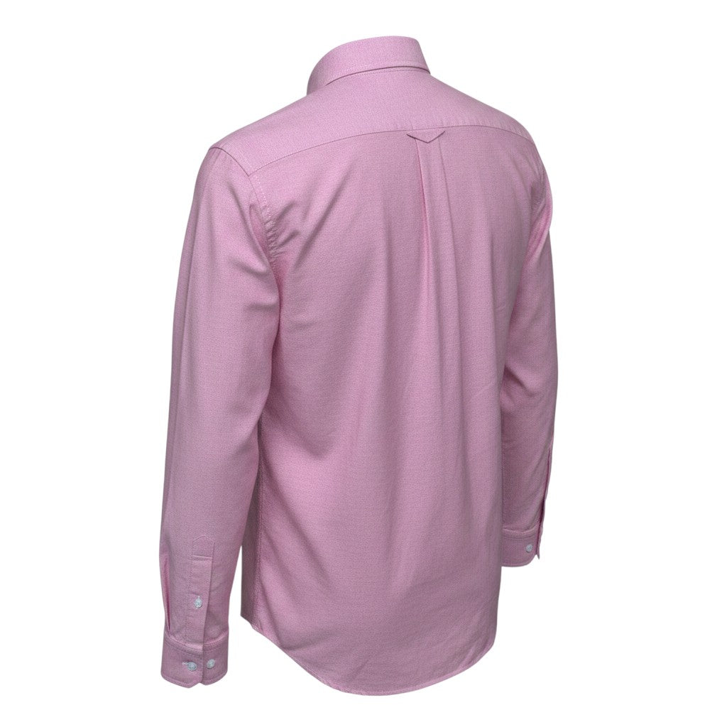 Men's Classic Pink Long-Sleeve Button-Down Shirt
