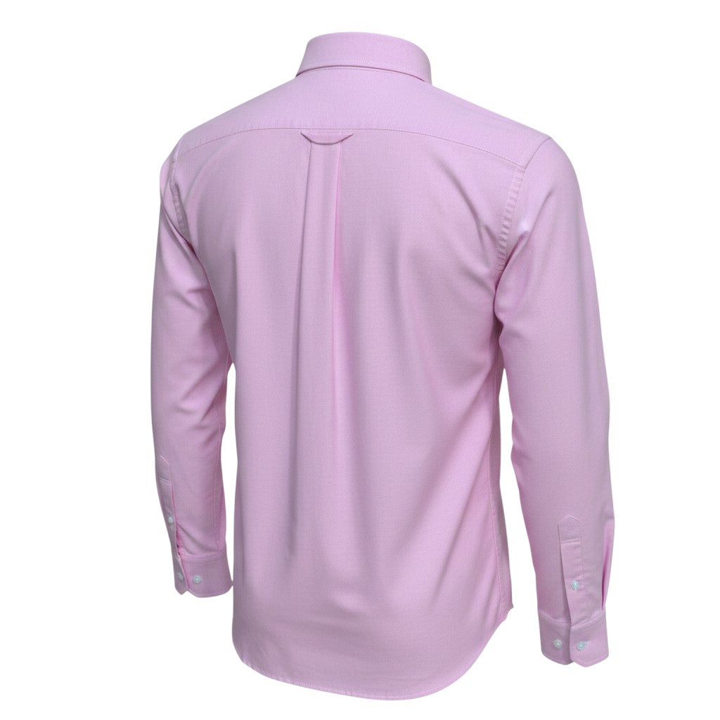 Men's Classic Light Pink Long-Sleeve Button-Down Shirt