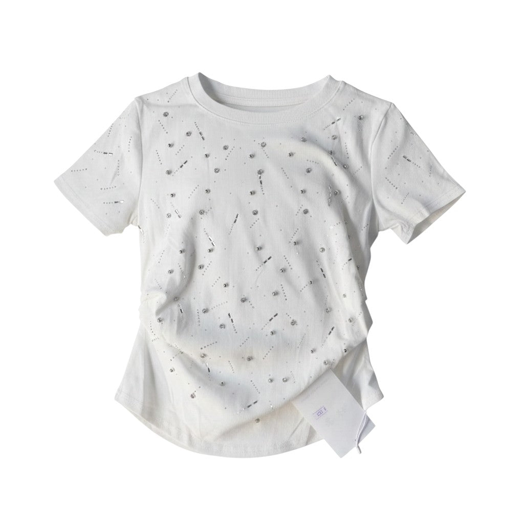 Girls Rhinestone Twist Tee