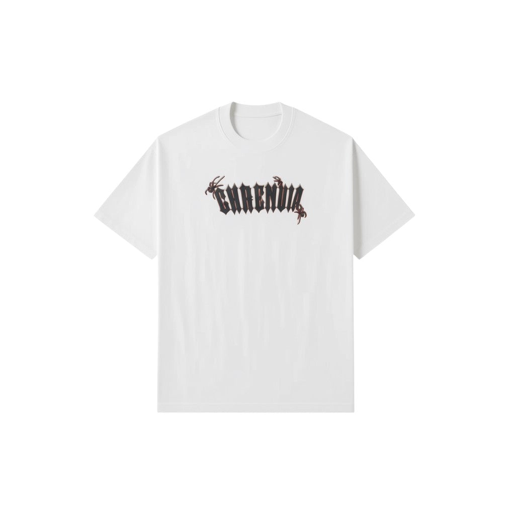 Gothic Claw Graphic Tee – White