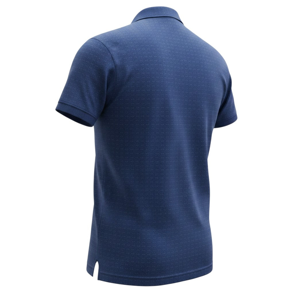 Dark Navy Textured Pique Polo